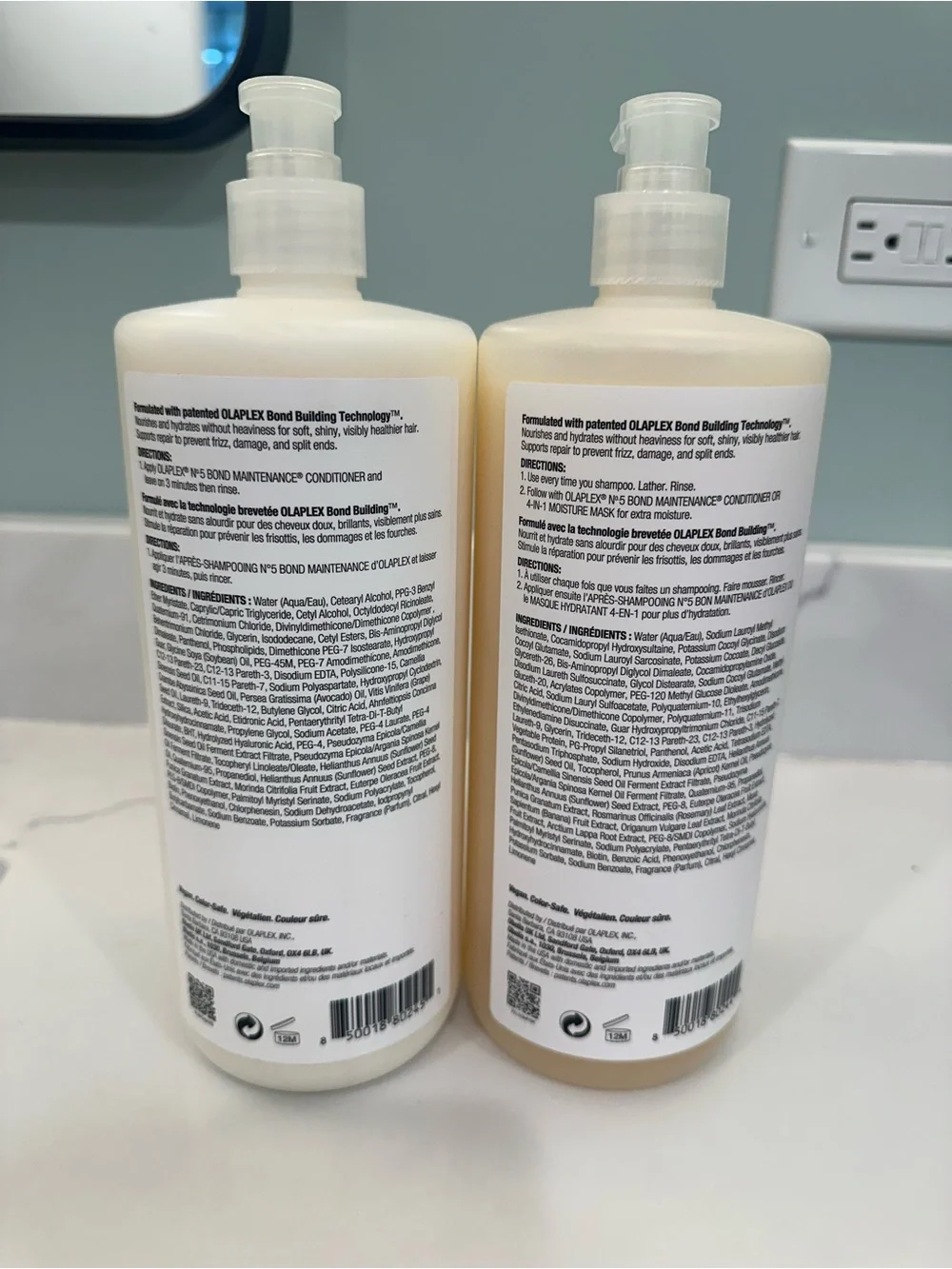 OLAPLEX No.4 & No.5 Bond Maintenance Shampoo and Conditioner - White Cream